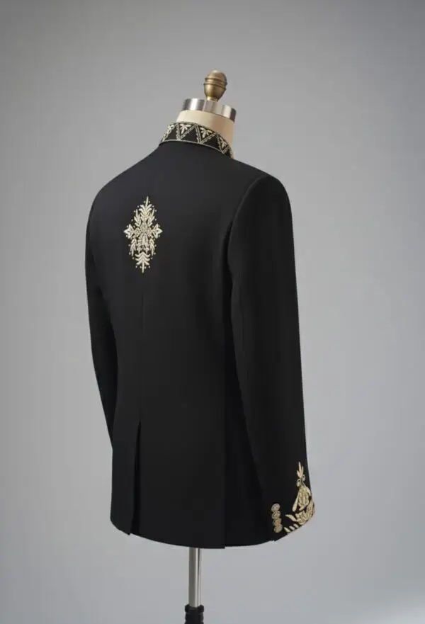 Gemini_Generated_Image_l3t116l3t116l3t1 Men's Black Embroidered Bandhgala Suit Set
