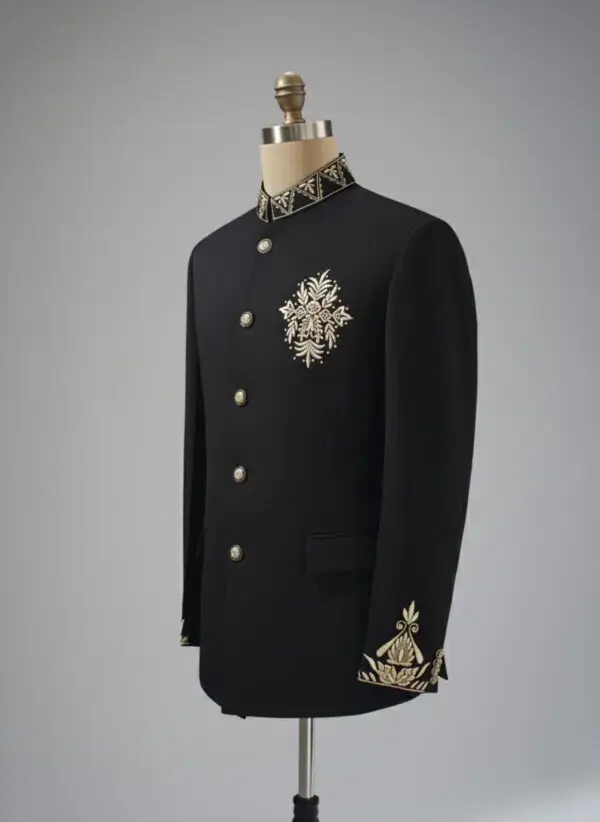 Gemini_Generated_Image_lg9s9qlg9s9qlg9s Men's Black Embroidered Bandhgala Suit Set