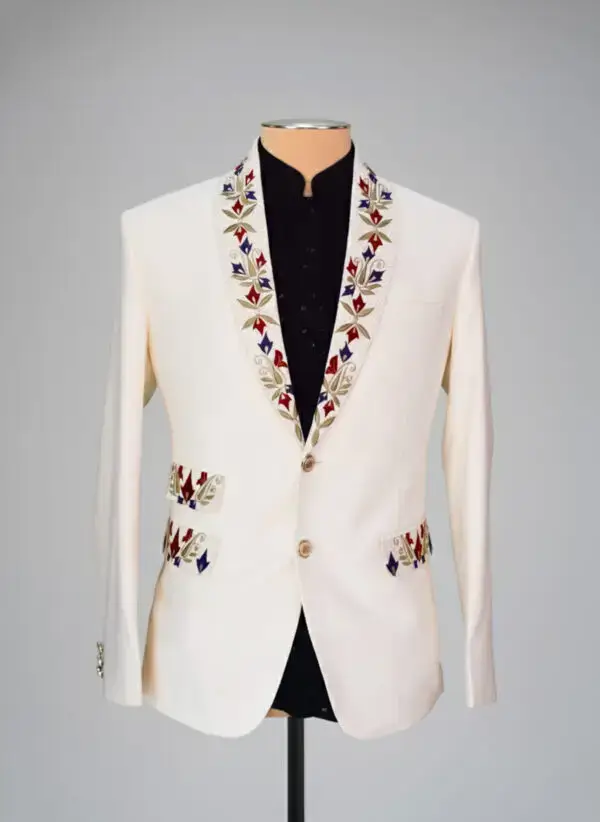 Gemini_Generated_Image_lz1ddilz1ddilz1d Men's Off-White Embroidered Jodhpuri Blazer