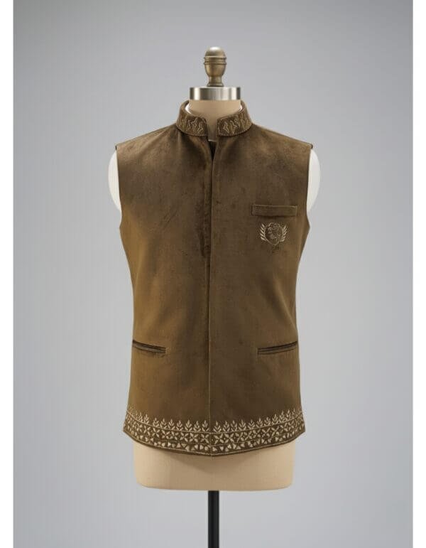 kokp Nehru Jacket Velvet with handwork