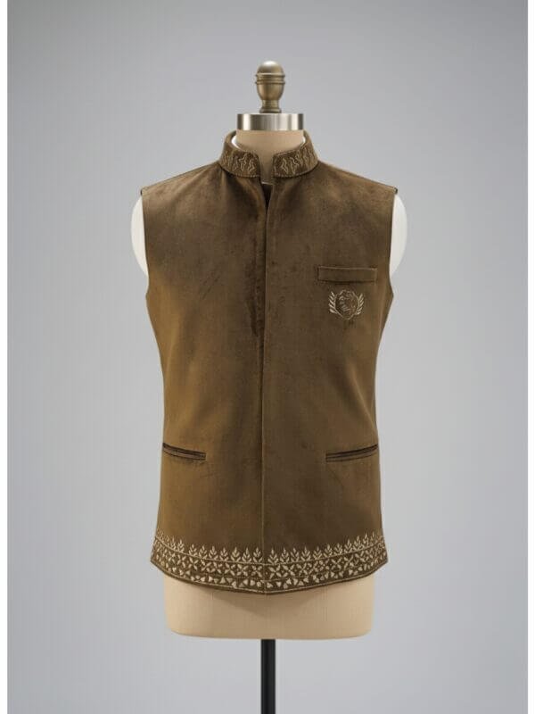 Nehru Jacket Velvet with handwork