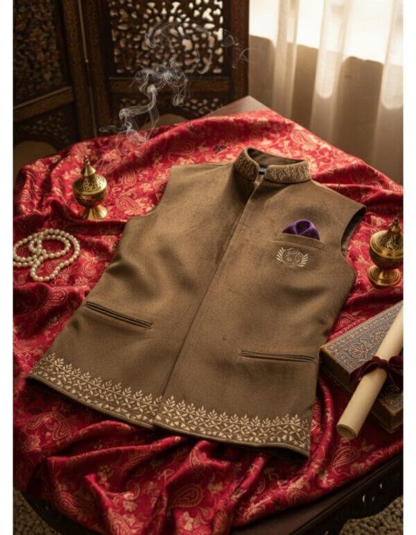 kopn Nehru Jacket Velvet with handwork