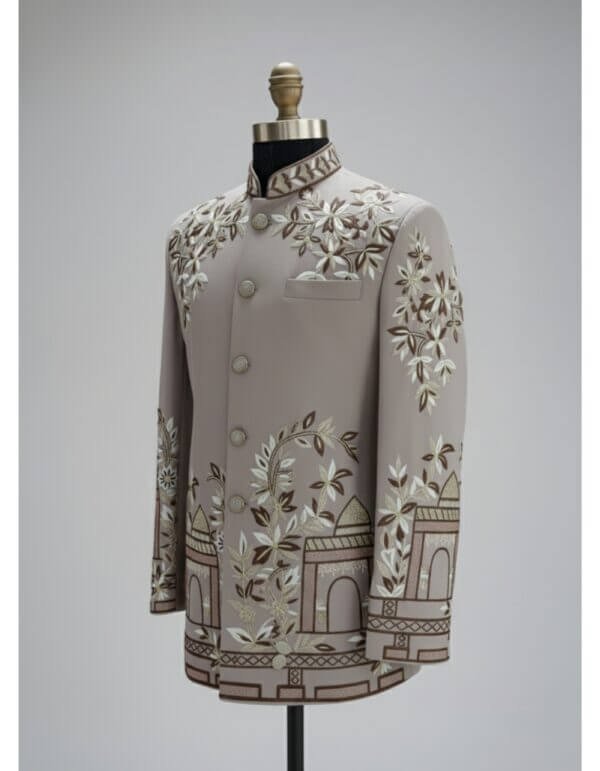 Jodhpuri Prince Coat with Heritage Motif Embroidery