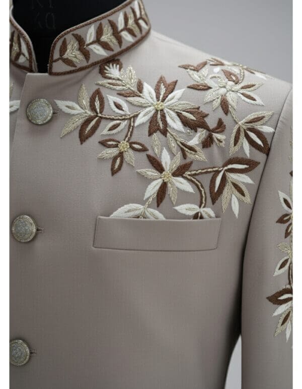 Jodhpuri Prince Coat with Heritage Motif Embroidery