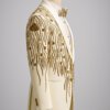 Premium Cream & Gold Embroidered Designer Suit for Men | Luxury Wedding Tuxedo | Akal Designer