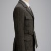Premium Grey Pinstripe Belted Blazer for Men – Formal Party Wear Coat | Designer Men’s Fashion Jacket India