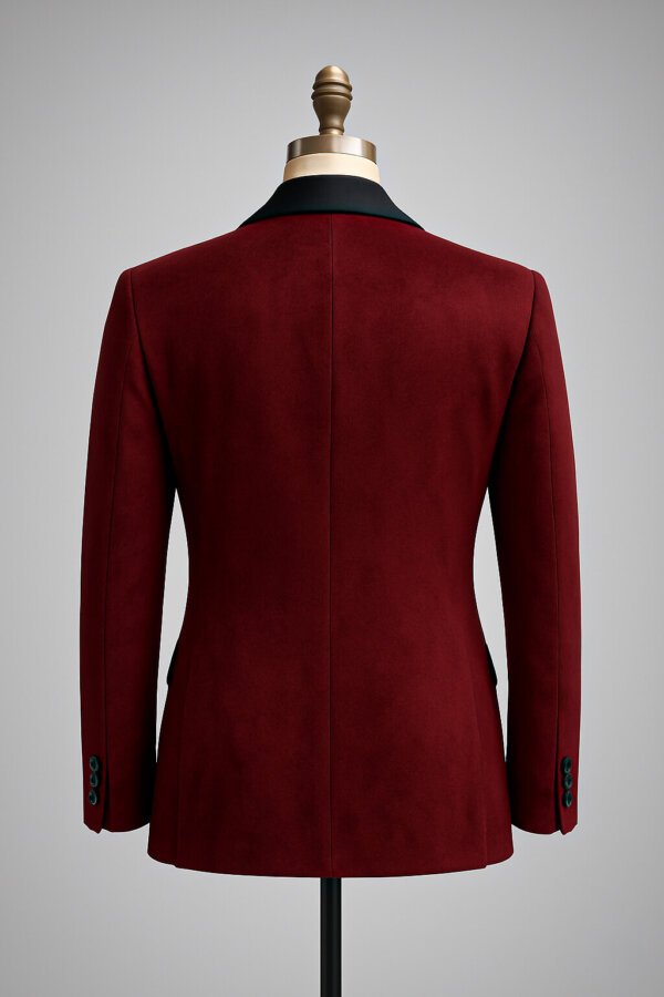 akaldesigner-25 Premium Maroon Velvet Blazer for Men | Designer Party Wear Tuxedo Jacket | Akal Designer