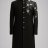 Black Embroidered Indo Western Sherwani for Men | Premium Groom Ethnic Wear | AkalDesigner