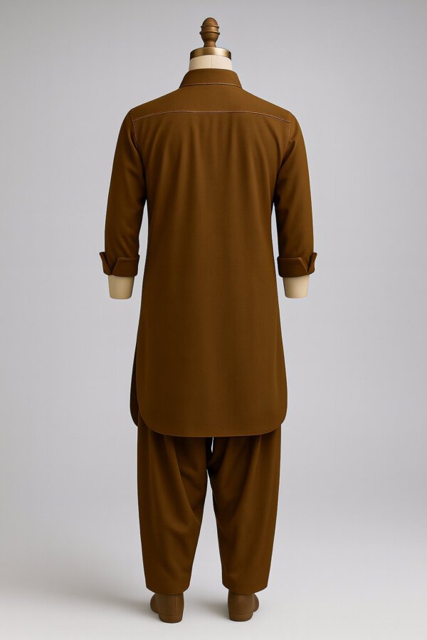 Premium Brown Men’s Pathani Suit | Designer Kurta Pajama for Men | AkalDesigner Traditional Wear