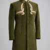 Olive Green Designer Achkan for Men with Golden Embroidery | Premium Groom Wedding Sherwani | Akal Designer