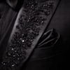 Luxury Black Embroidered Tuxedo for Men – Designer Indo Western Suit – Custom Made