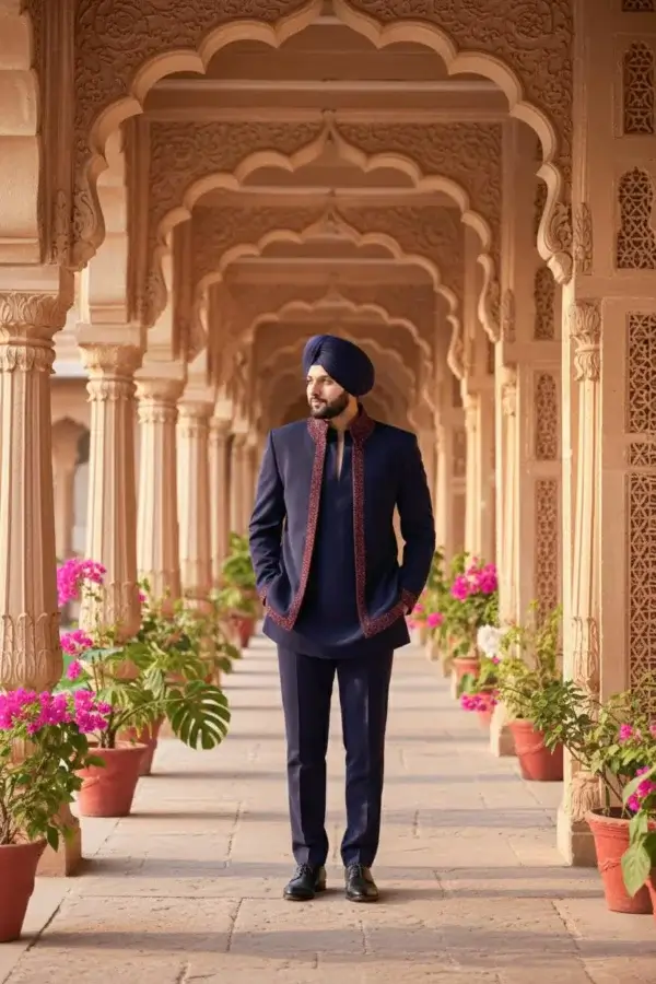 Men's Designer Short Kurta Nehru Jacket Set | Indo-Western Wedding Ethnic Wear