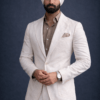 Ivory Linen Suit for Men | Lightweight Summer Wedding Groom Outfit