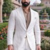 Ivory Linen Suit for Men | Lightweight Summer Wedding Groom Outfit