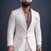 Ivory Linen Suit for Men | Lightweight Summer Wedding Groom Outfit